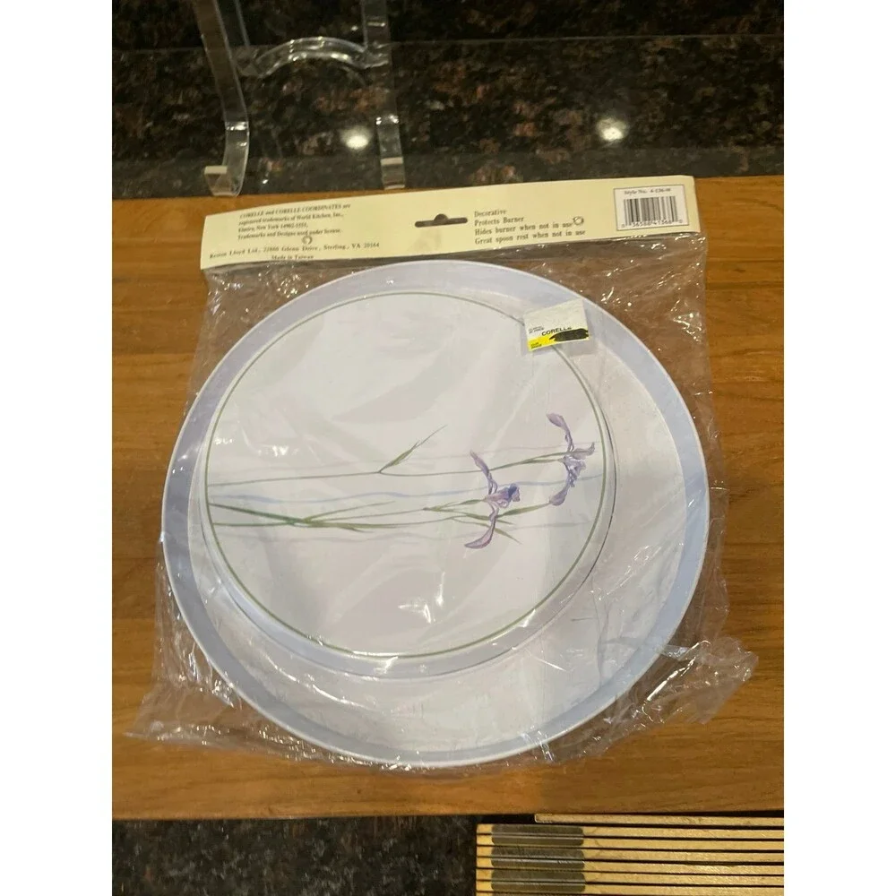 New Corelle shadow iris 4 piece stove top covers